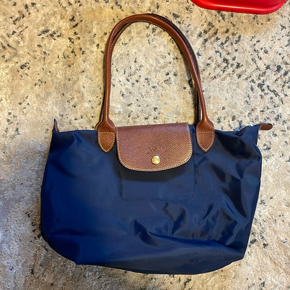 Navy long champ bag
